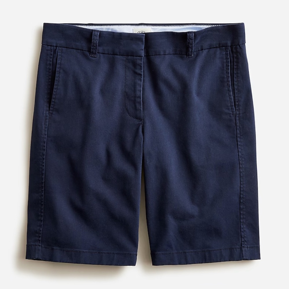 J.Crew 10" bermuda stretch chino short, navy, sz 6, LIKE NEW